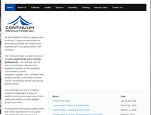 Tablet Screenshot of continuumevents.ca